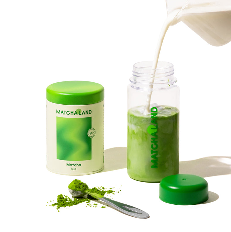 Bouteille shaker à matcha