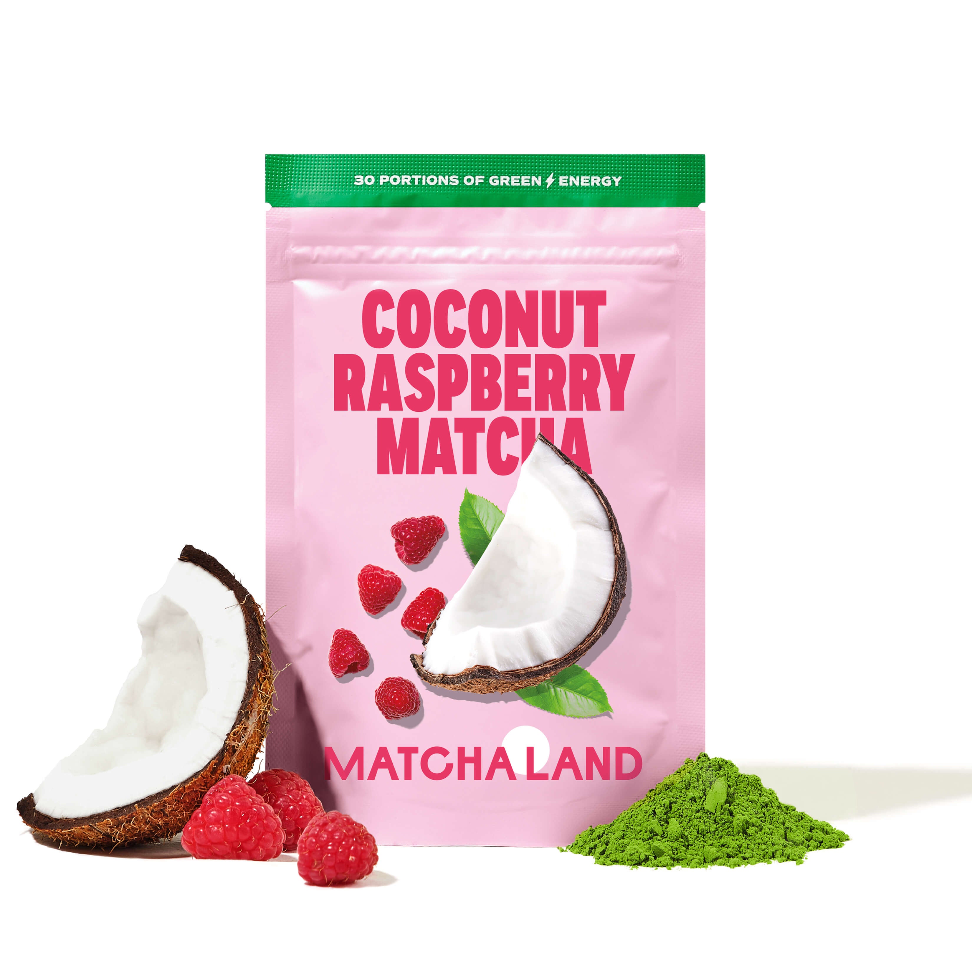 Hugo's Matcha Raspberry Coconut Raspberry Matcha – MatchaLand