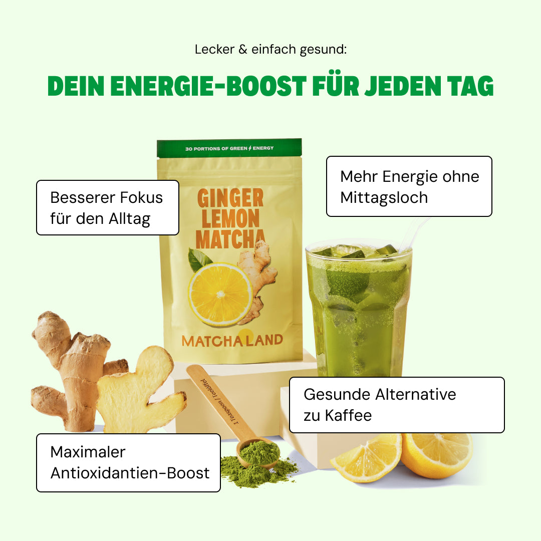 Ginger Lemon Matcha (Eistee)