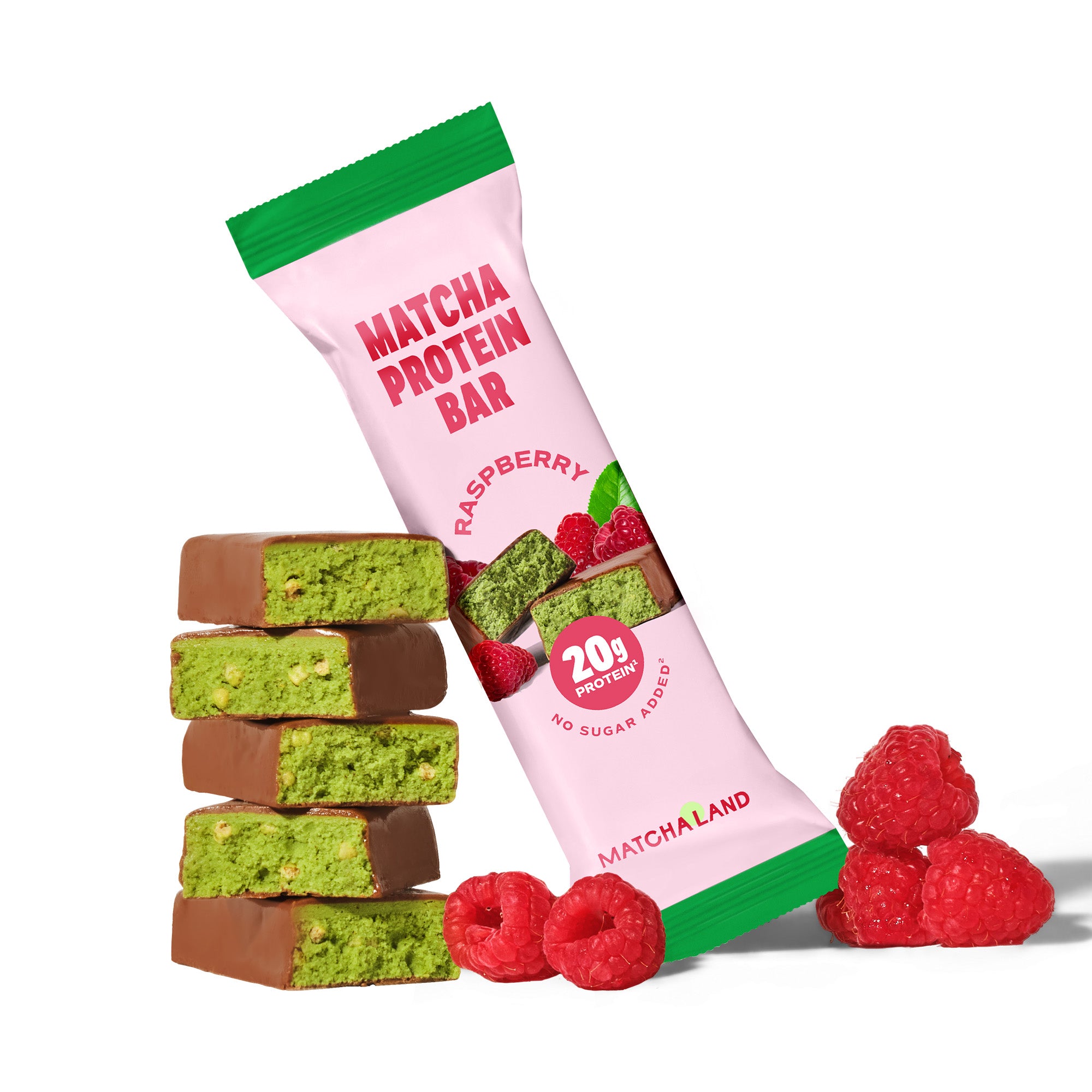 Barre Protéinée Framboise Matcha - 12 pcs.
