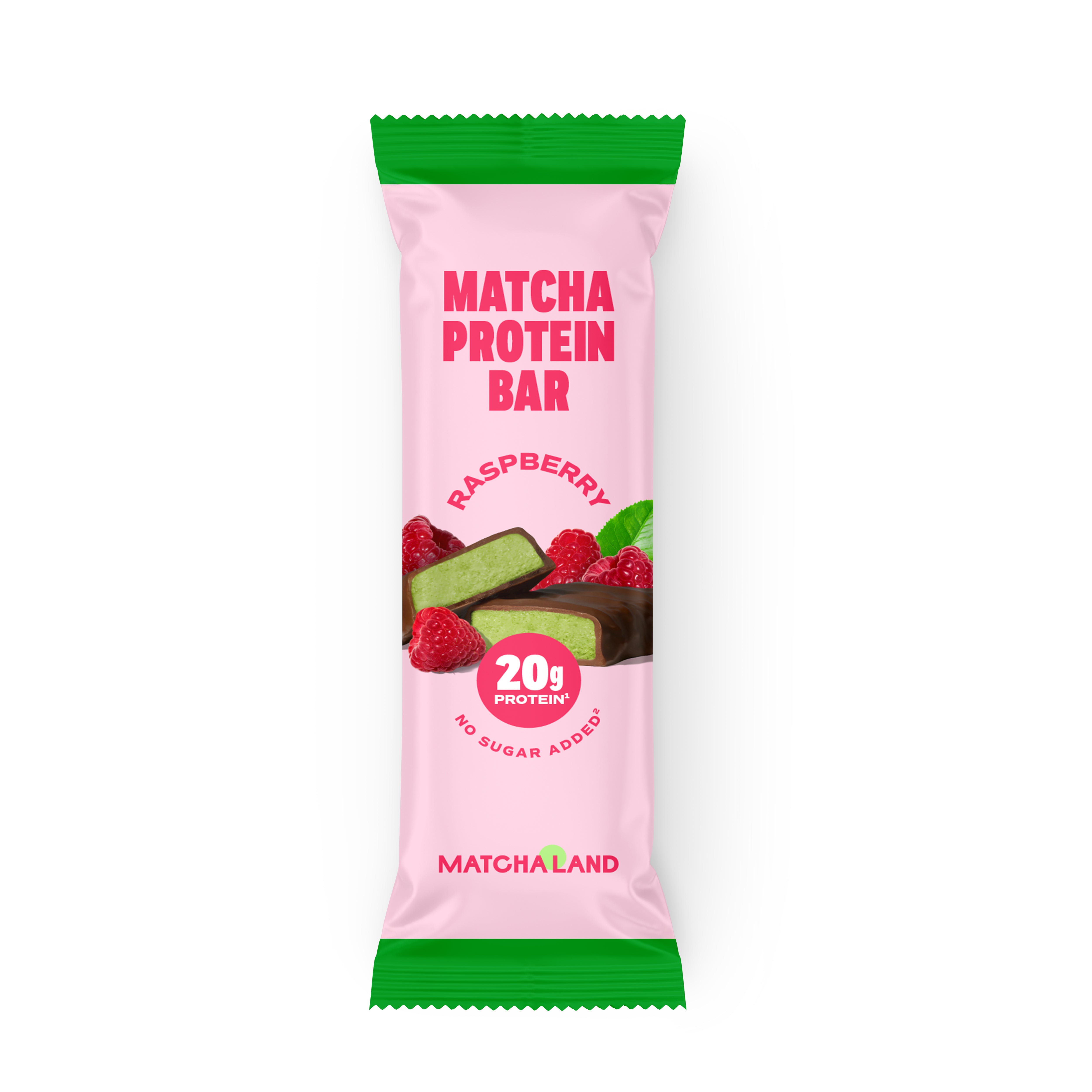 Muster: Raspberry Matcha Protein Bar