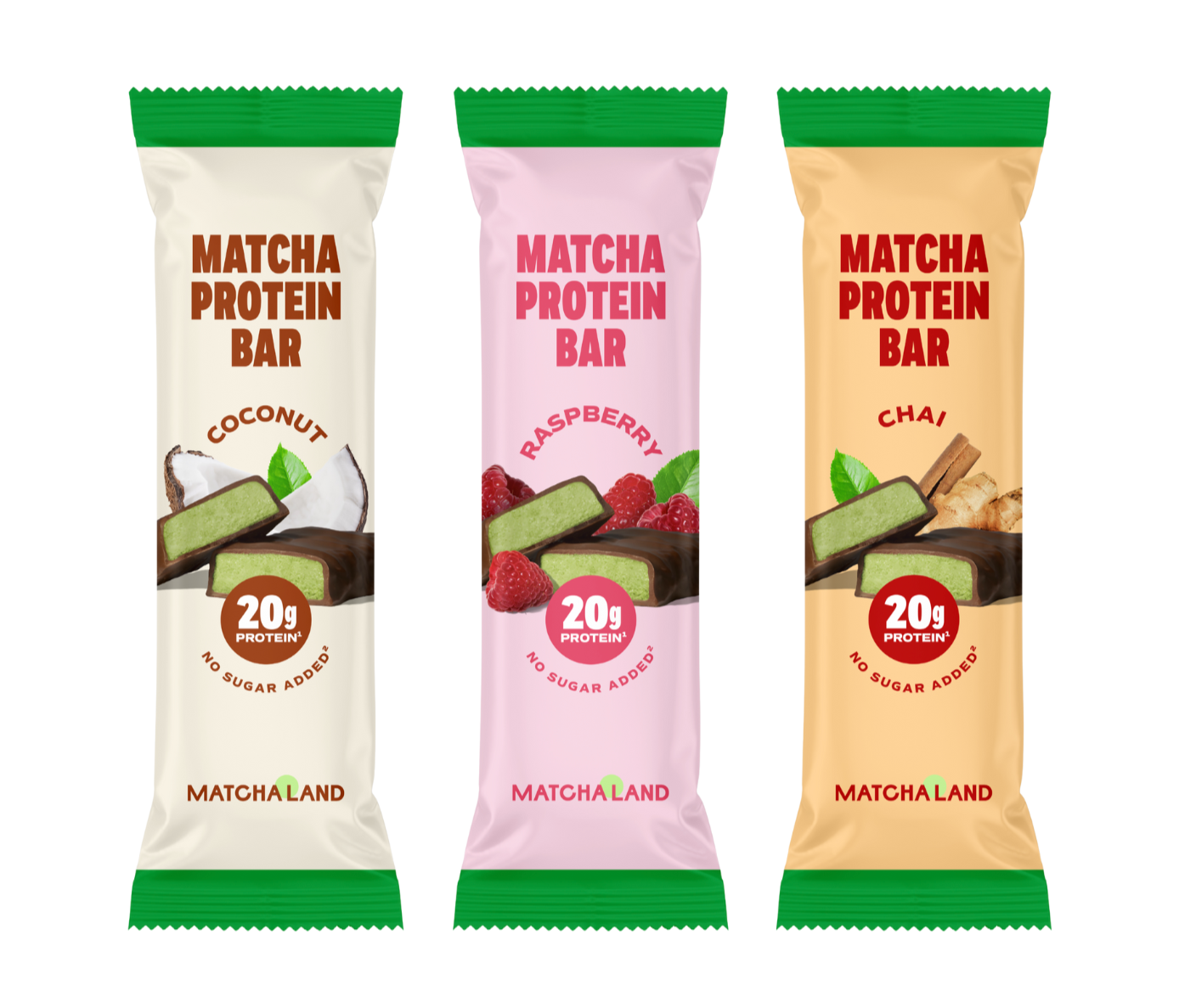 Set de test de barres protéinées au matcha