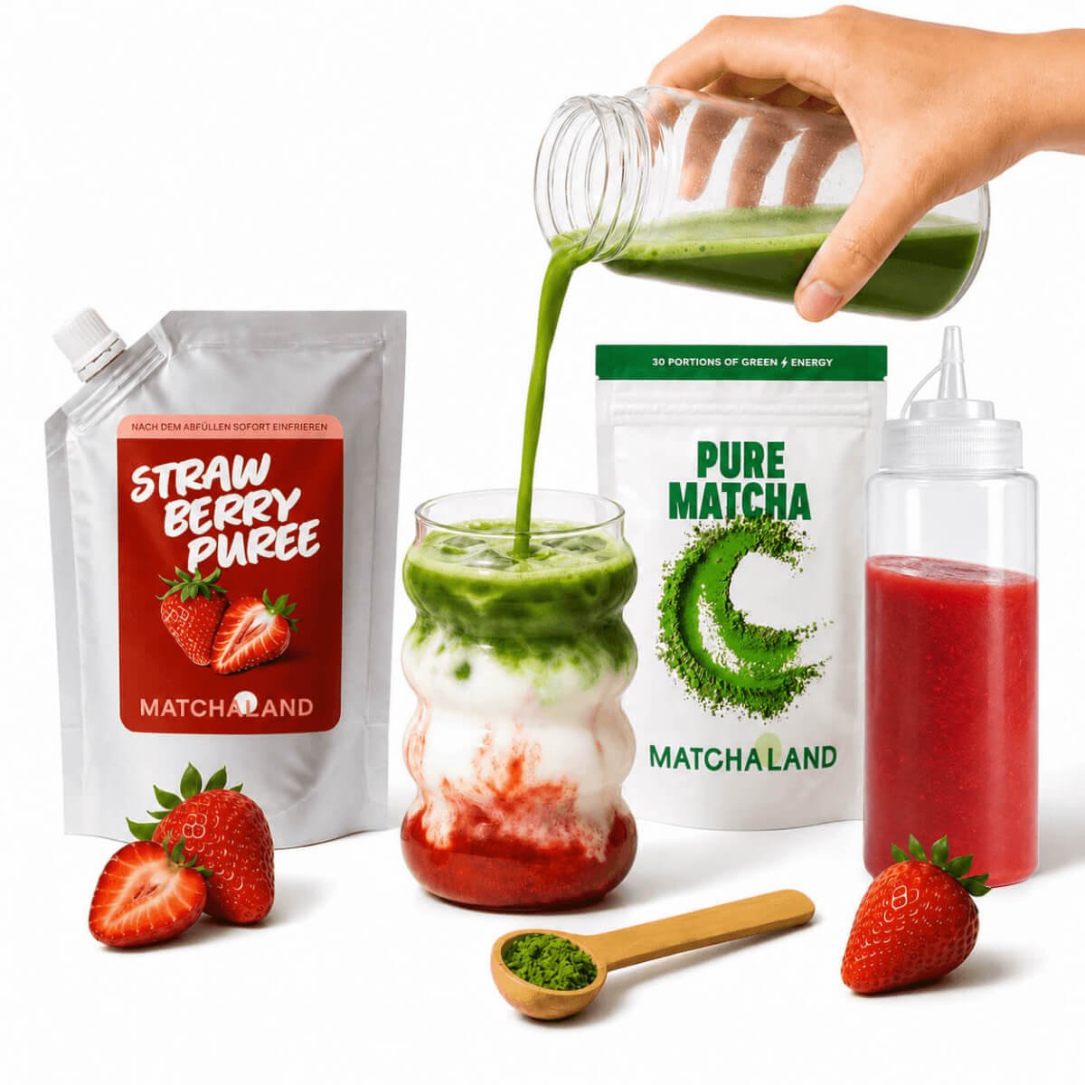 Strawberry Matcha Latte Set - MatchaLand