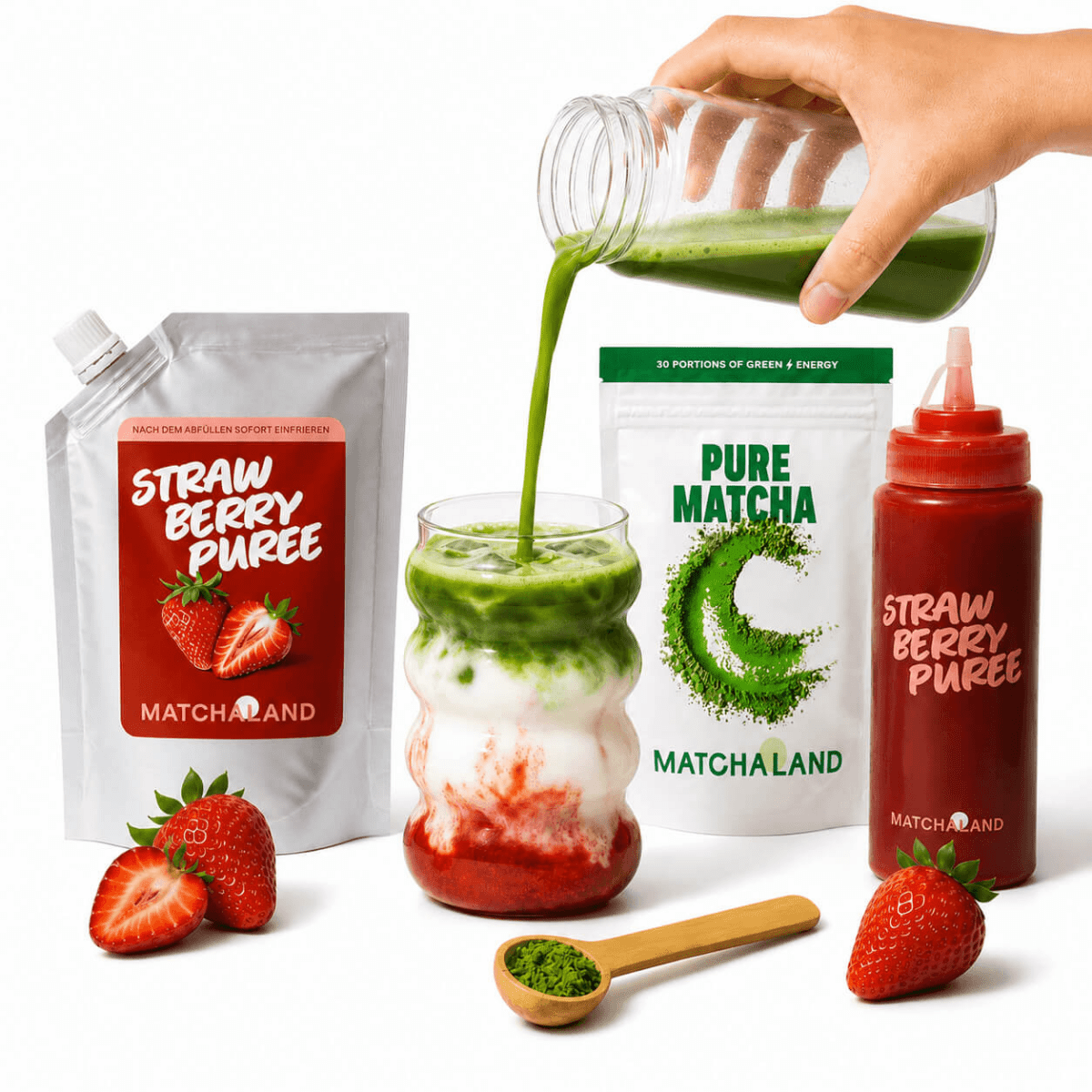 Strawberry Matcha Latte Set - MatchaLand